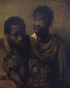Rembrandt Peale Two young Africans. oil